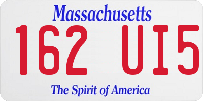 MA license plate 162UI5