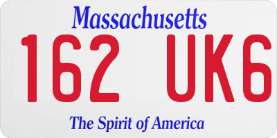 MA license plate 162UK6