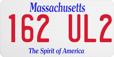 MA license plate 162UL2