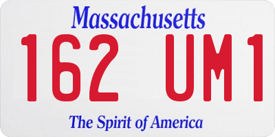 MA license plate 162UM1
