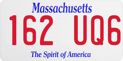 MA license plate 162UQ6