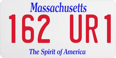MA license plate 162UR1