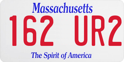 MA license plate 162UR2