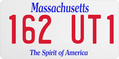 MA license plate 162UT1