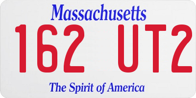 MA license plate 162UT2