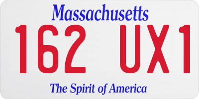 MA license plate 162UX1