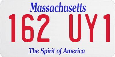 MA license plate 162UY1