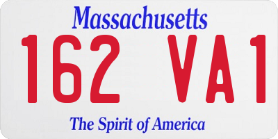 MA license plate 162VA1