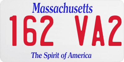 MA license plate 162VA2