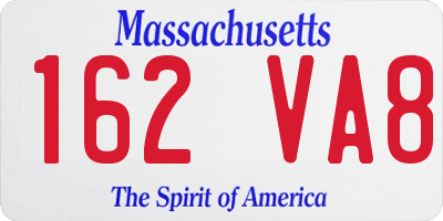 MA license plate 162VA8