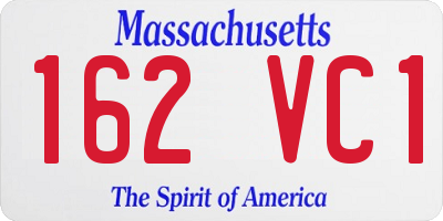 MA license plate 162VC1