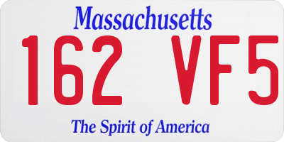 MA license plate 162VF5