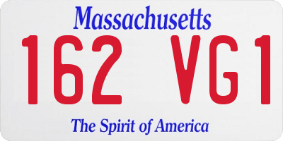 MA license plate 162VG1