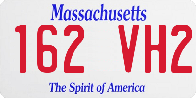 MA license plate 162VH2