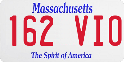 MA license plate 162VI0