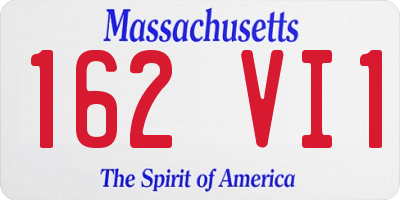 MA license plate 162VI1