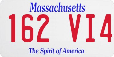 MA license plate 162VI4