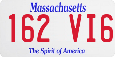 MA license plate 162VI6