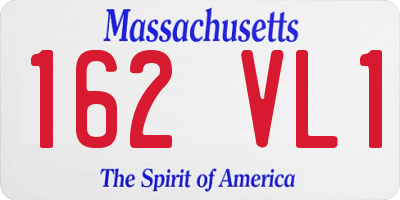 MA license plate 162VL1