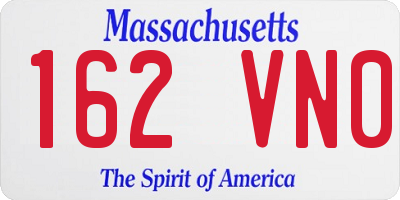 MA license plate 162VN0