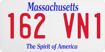 MA license plate 162VN1