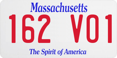 MA license plate 162VO1