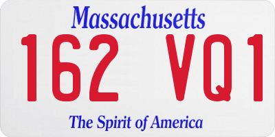 MA license plate 162VQ1
