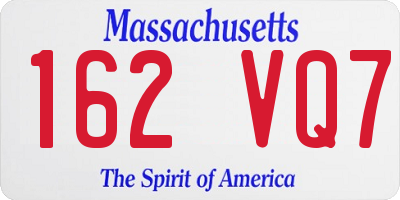 MA license plate 162VQ7