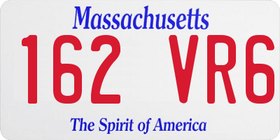 MA license plate 162VR6