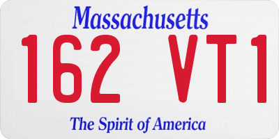MA license plate 162VT1