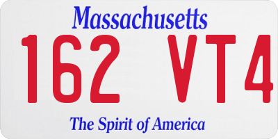 MA license plate 162VT4
