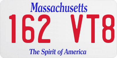 MA license plate 162VT8