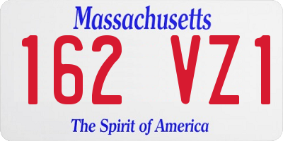 MA license plate 162VZ1