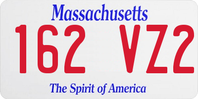MA license plate 162VZ2