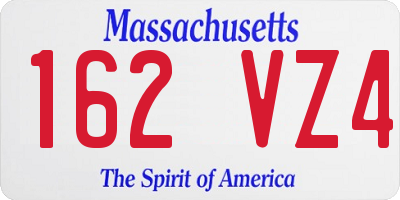 MA license plate 162VZ4