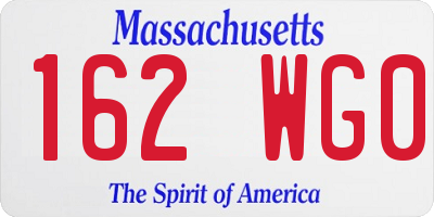 MA license plate 162WG0