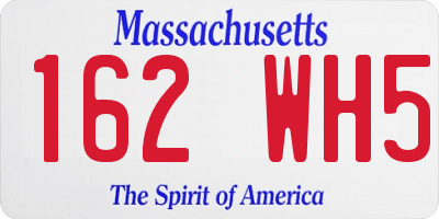 MA license plate 162WH5
