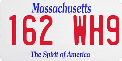 MA license plate 162WH9