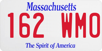 MA license plate 162WM0