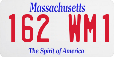 MA license plate 162WM1