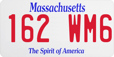 MA license plate 162WM6