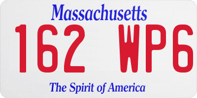 MA license plate 162WP6