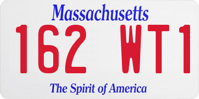 MA license plate 162WT1