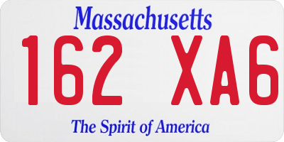 MA license plate 162XA6