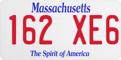 MA license plate 162XE6