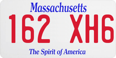 MA license plate 162XH6