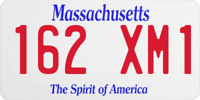 MA license plate 162XM1