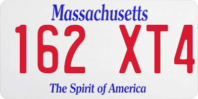 MA license plate 162XT4