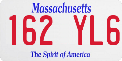 MA license plate 162YL6