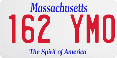 MA license plate 162YM0